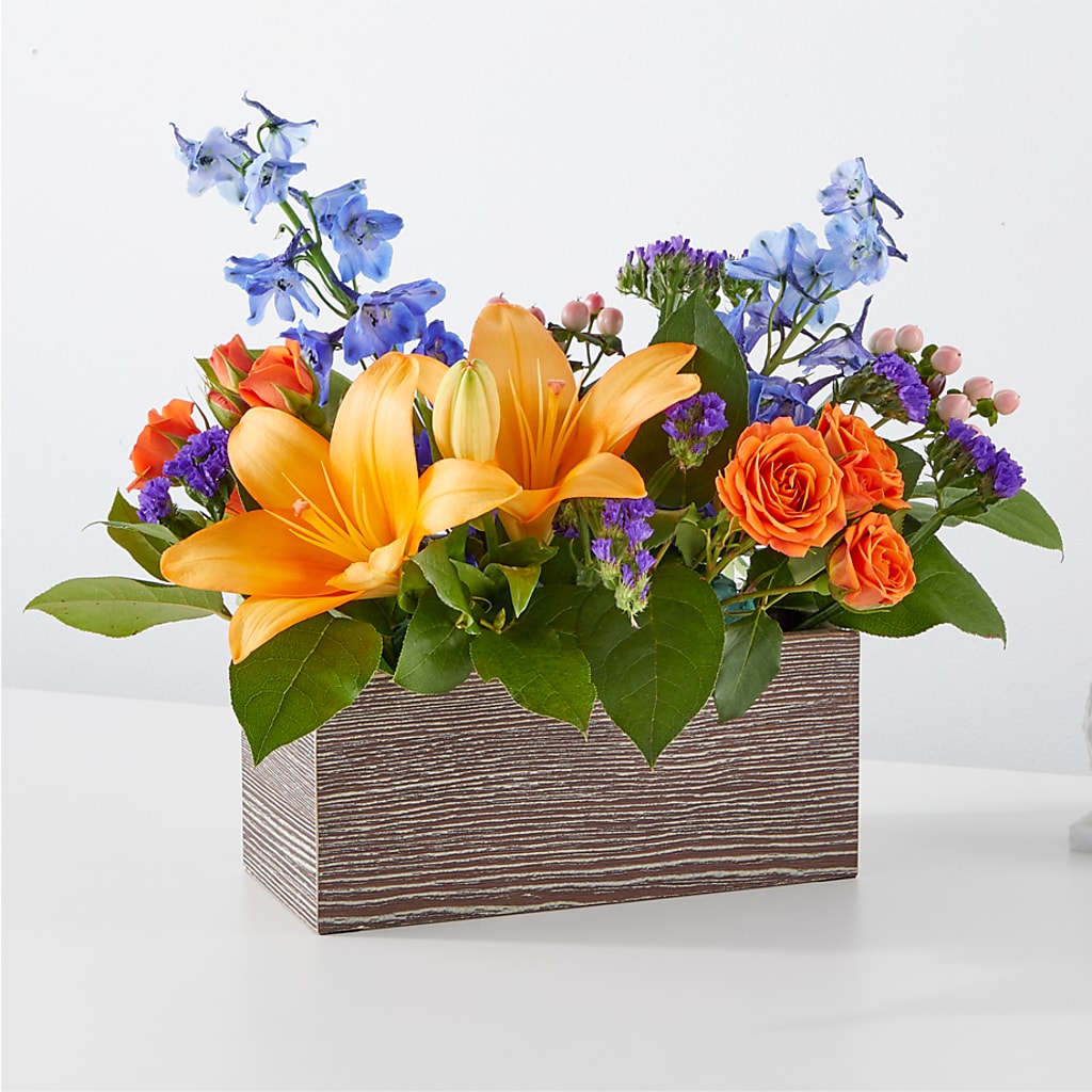 Radiant Citrus Box Bouquet – Alum Rock Florist, San Jose CA