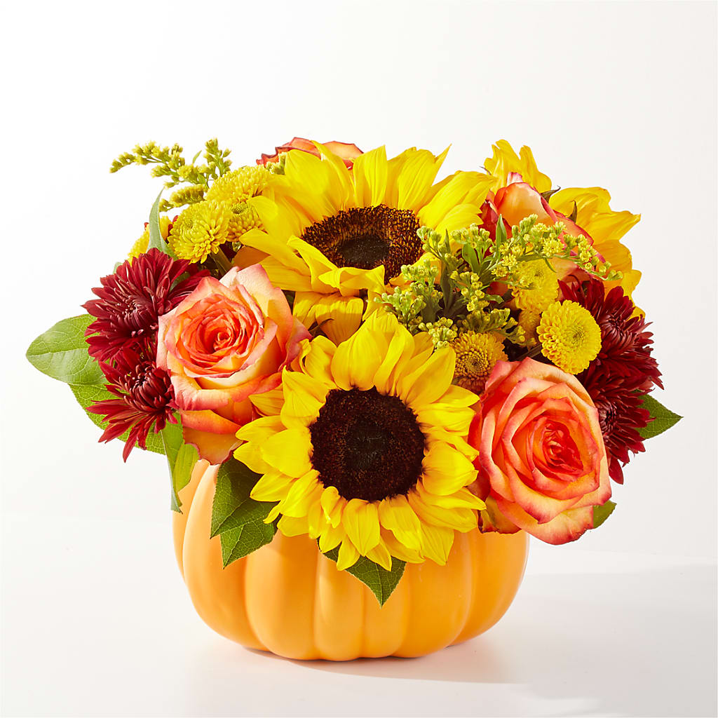 Golden Gourd Pumpkin Bouquet – Alum Rock Florist, San Jose CA