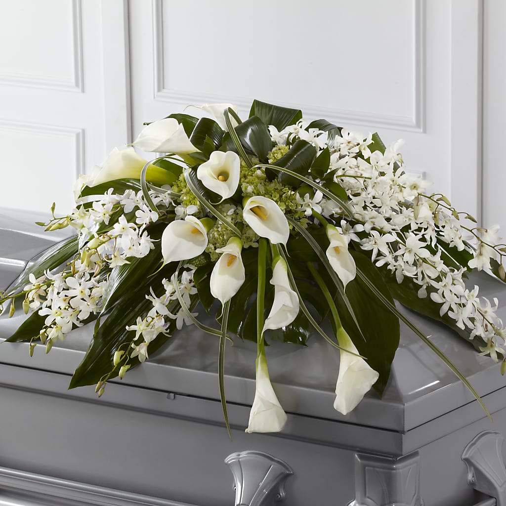 Angel Wings Casket Spray – Alum Rock Florist, San Jose CA
