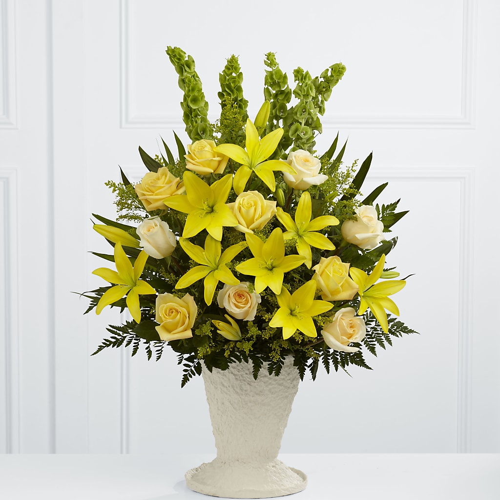 Golden Memories Arrangement – Alum Rock Florist, San Jose CA