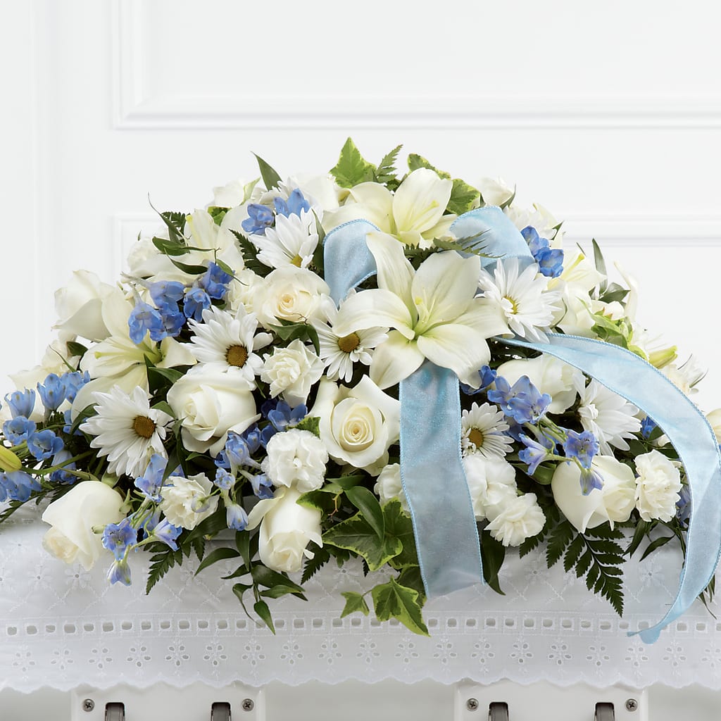 Tender Treasure Casket Spray – Alum Rock Florist, San Jose CA