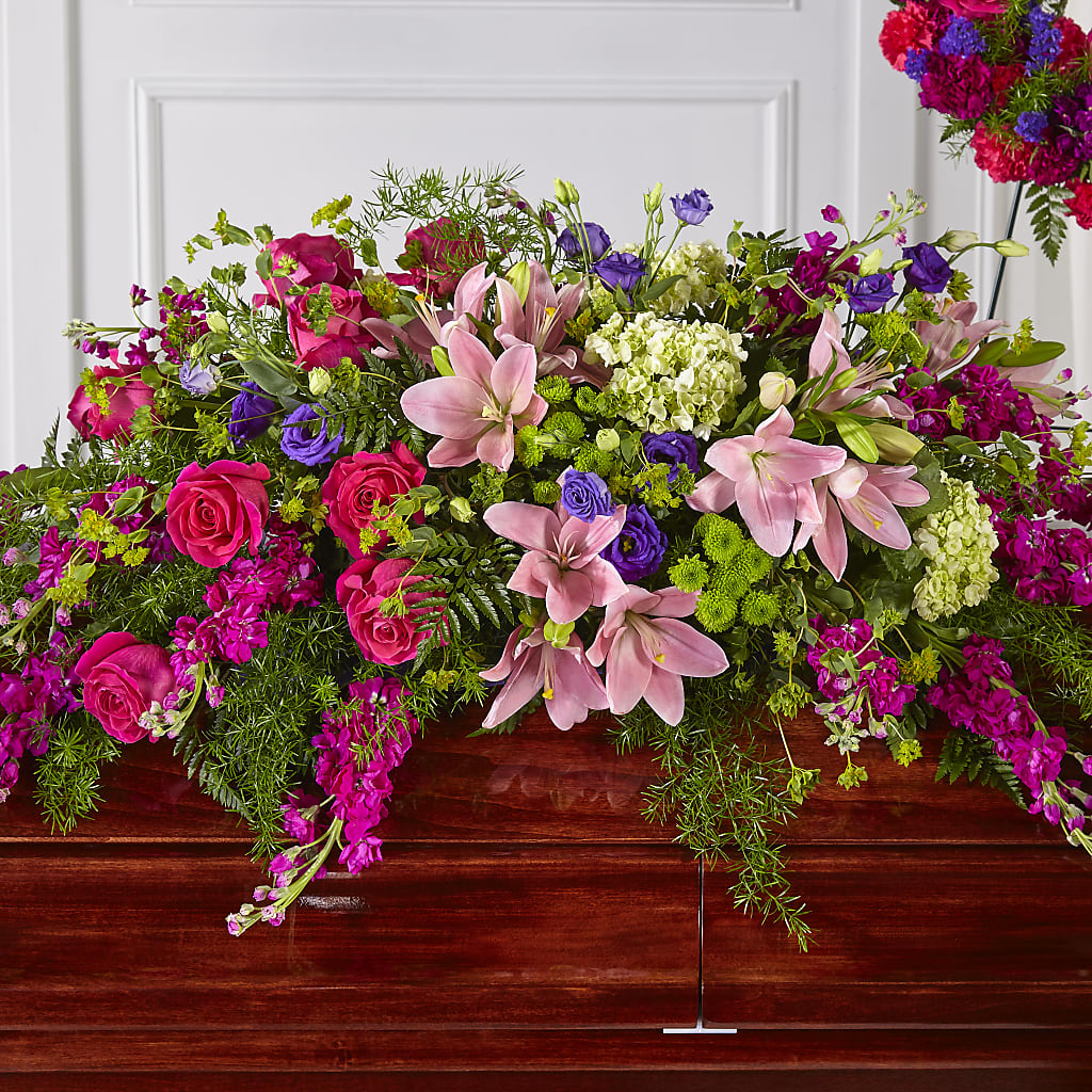 Radiant Tribute Casket Spray – Alum Rock Florist, San Jose CA