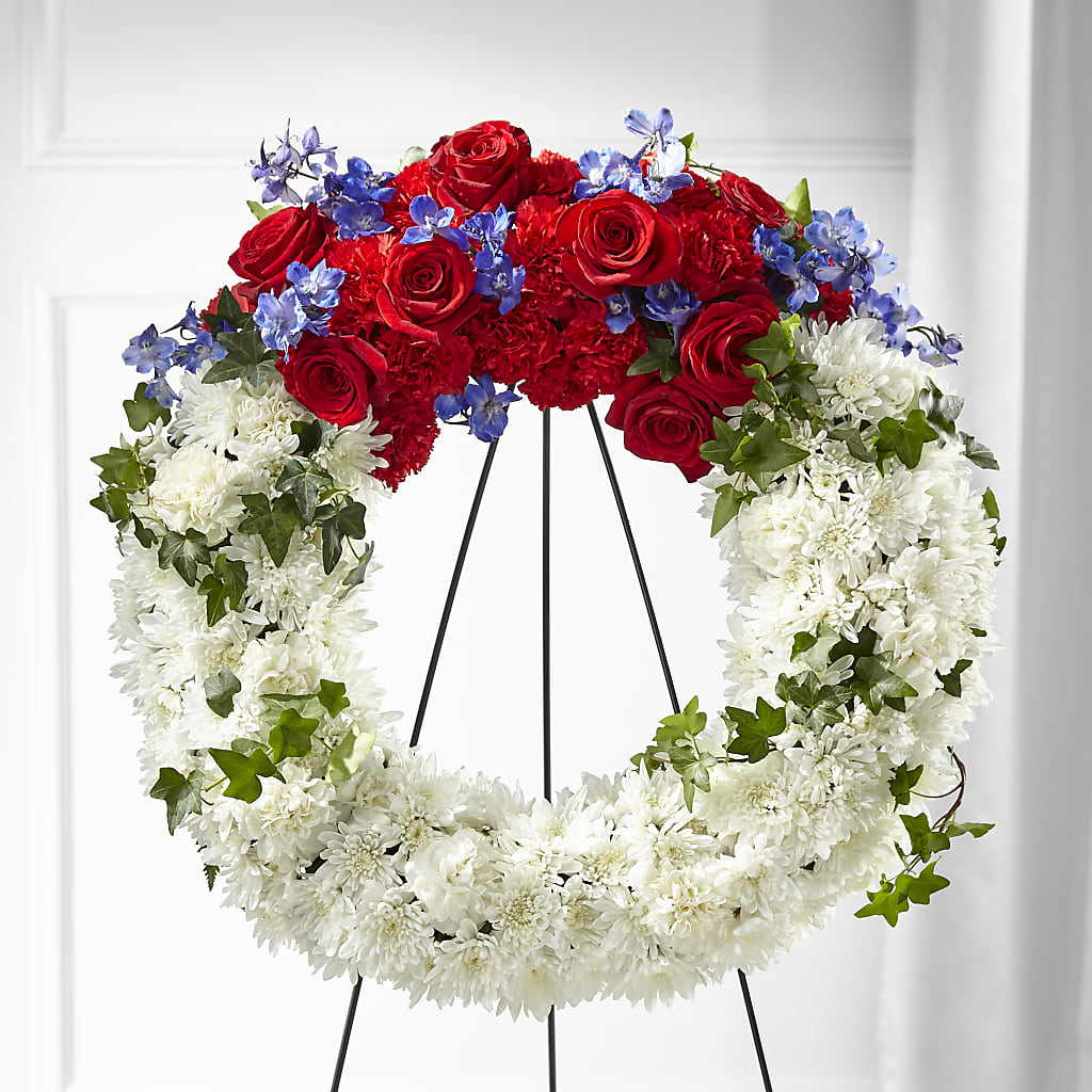 Patriotic Passion Wreath – Alum Rock Florist, San Jose CA