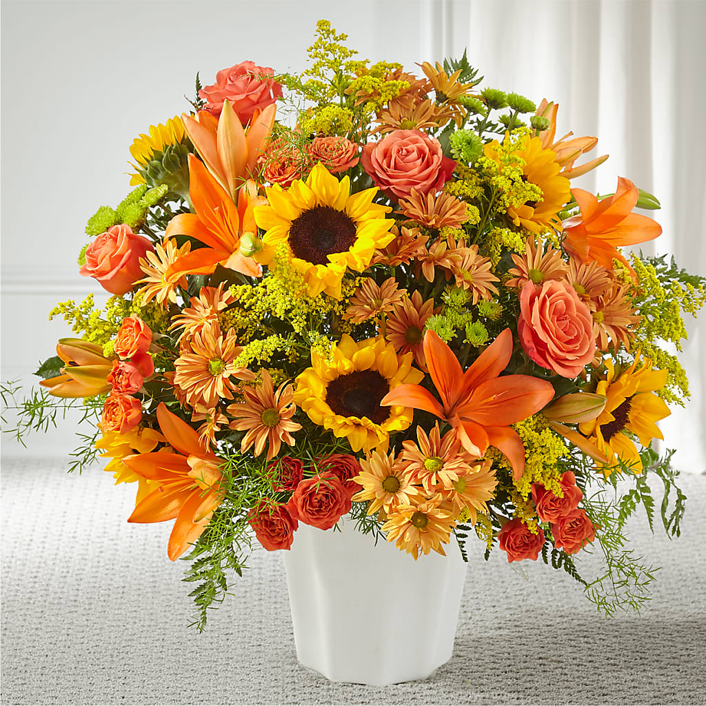 Harvest Thoughts Floor Basket – Alum Rock Florist, San Jose CA