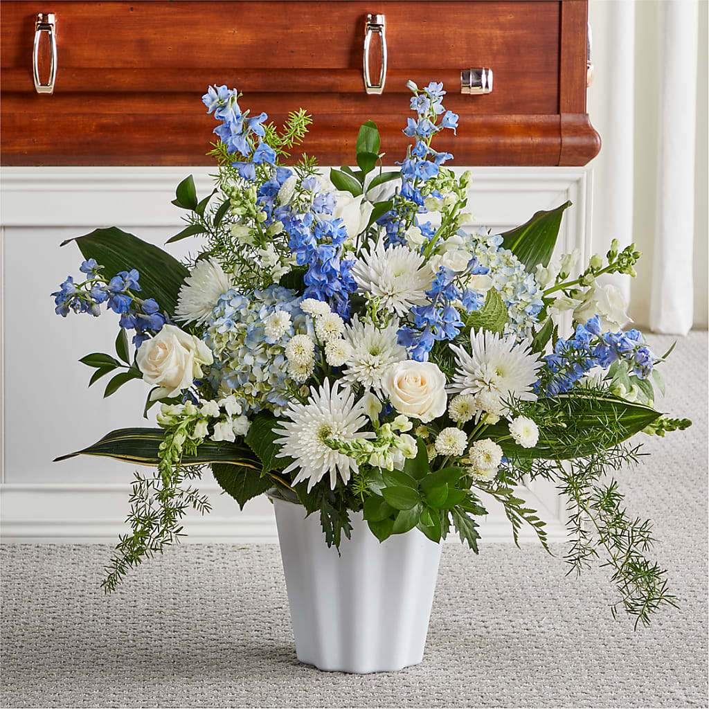 Everlasting Memories Floor Basket – Alum Rock Florist, San Jose CA