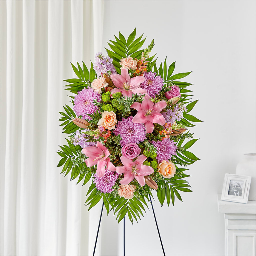 Love & Light Standing Spray – Alum Rock Florist, San Jose CA