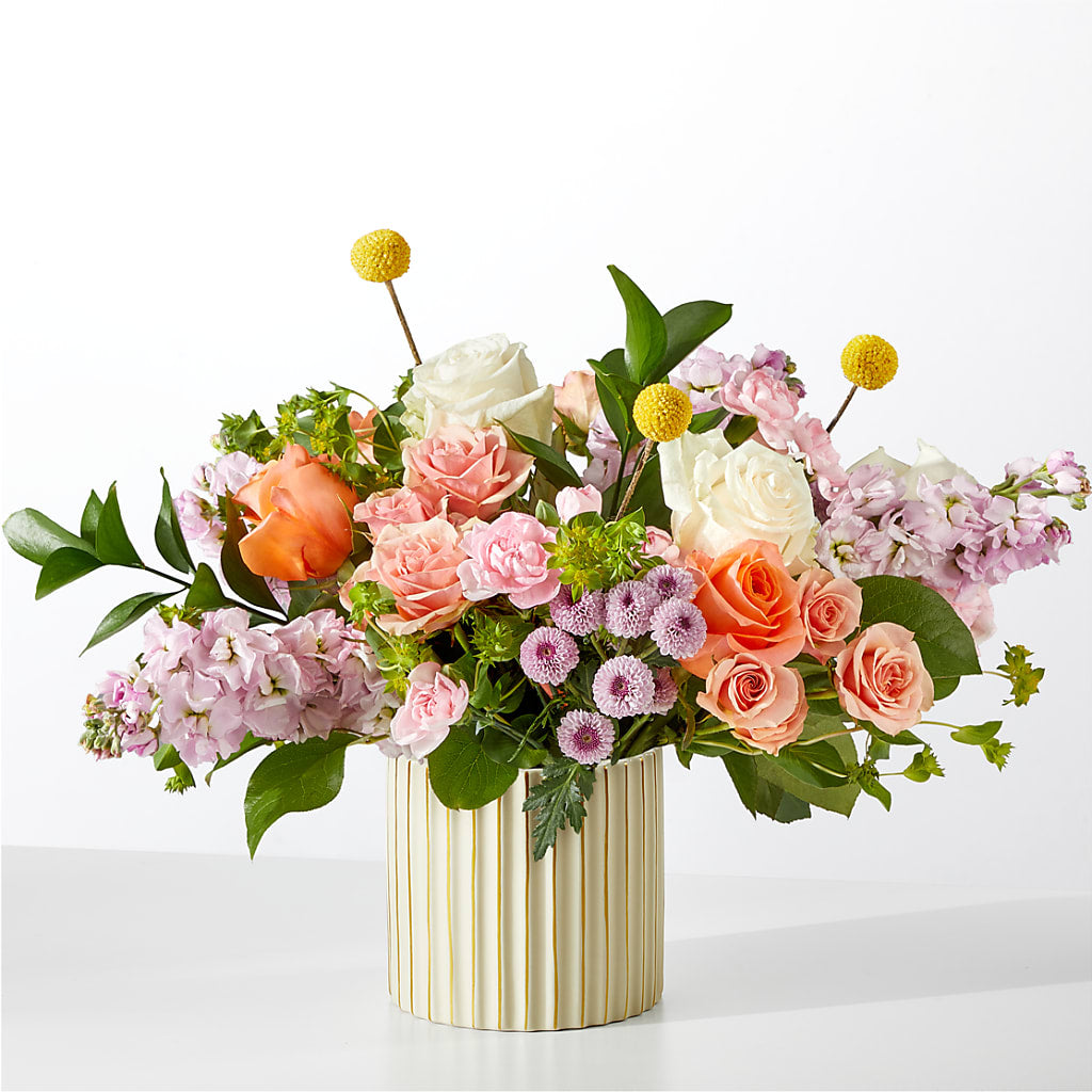 French Market Bouquet with Ivory Vase – Alum Rock Florist, San Jose CA