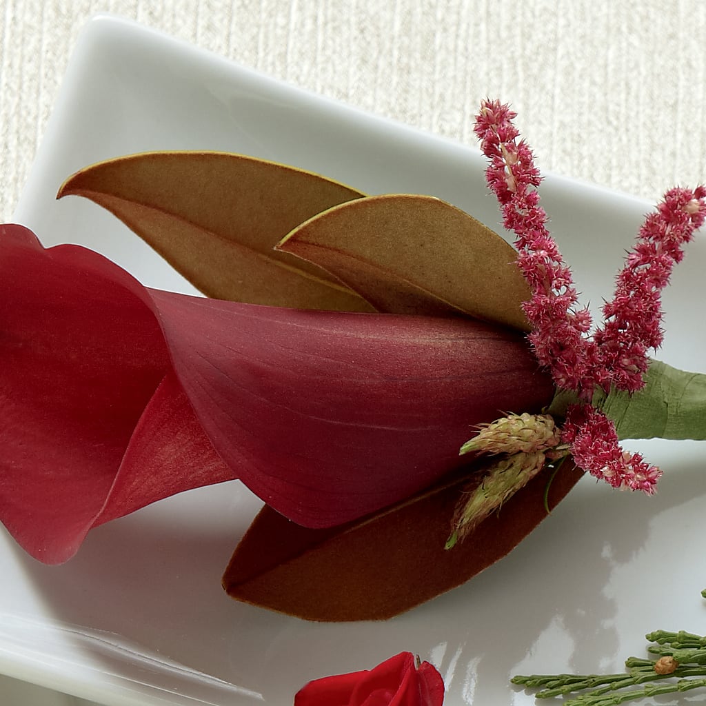 Red Calla Boutonniere – Alum Rock Florist, San Jose CA