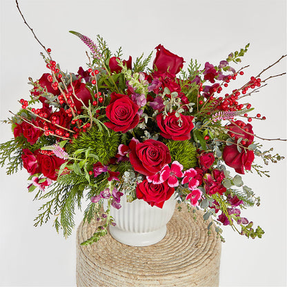 Big Red Bow Bouquet –  Alum Rock Florist, San Jose CA