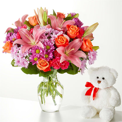 One and Only Bouquet and Bear Bundle –  Alum Rock Florist, San Jose CA
