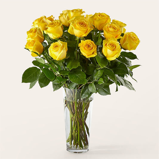 Long Stem Yellow Rose Bouquet –  Alum Rock Florist, San Jose CA