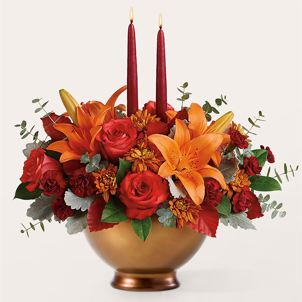 Fruits of Fall Centerpiece –  Alum Rock Florist, San Jose CA