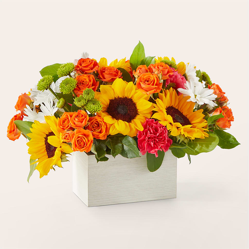 Sun-drenched Blooms Box Bouquet –  Alum Rock Florist, San Jose CA