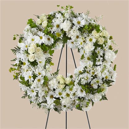 Faithful Wishes Wreath –  Alum Rock Florist, San Jose CA