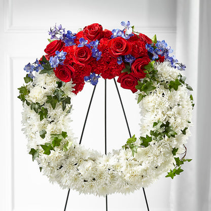 Patriotic Passion Wreath –  Alum Rock Florist, San Jose CA
