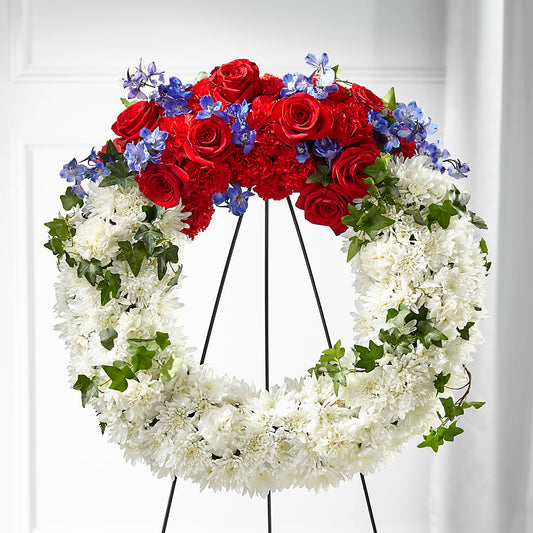 Patriotic Passion Wreath –  Alum Rock Florist, San Jose CA