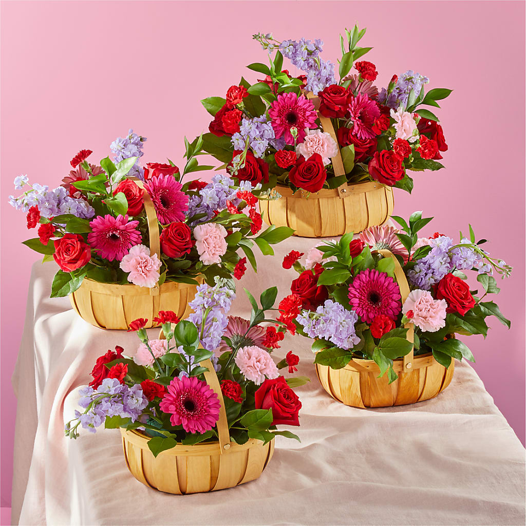 Pink Picnic Basket –  Alum Rock Florist, San Jose CA
