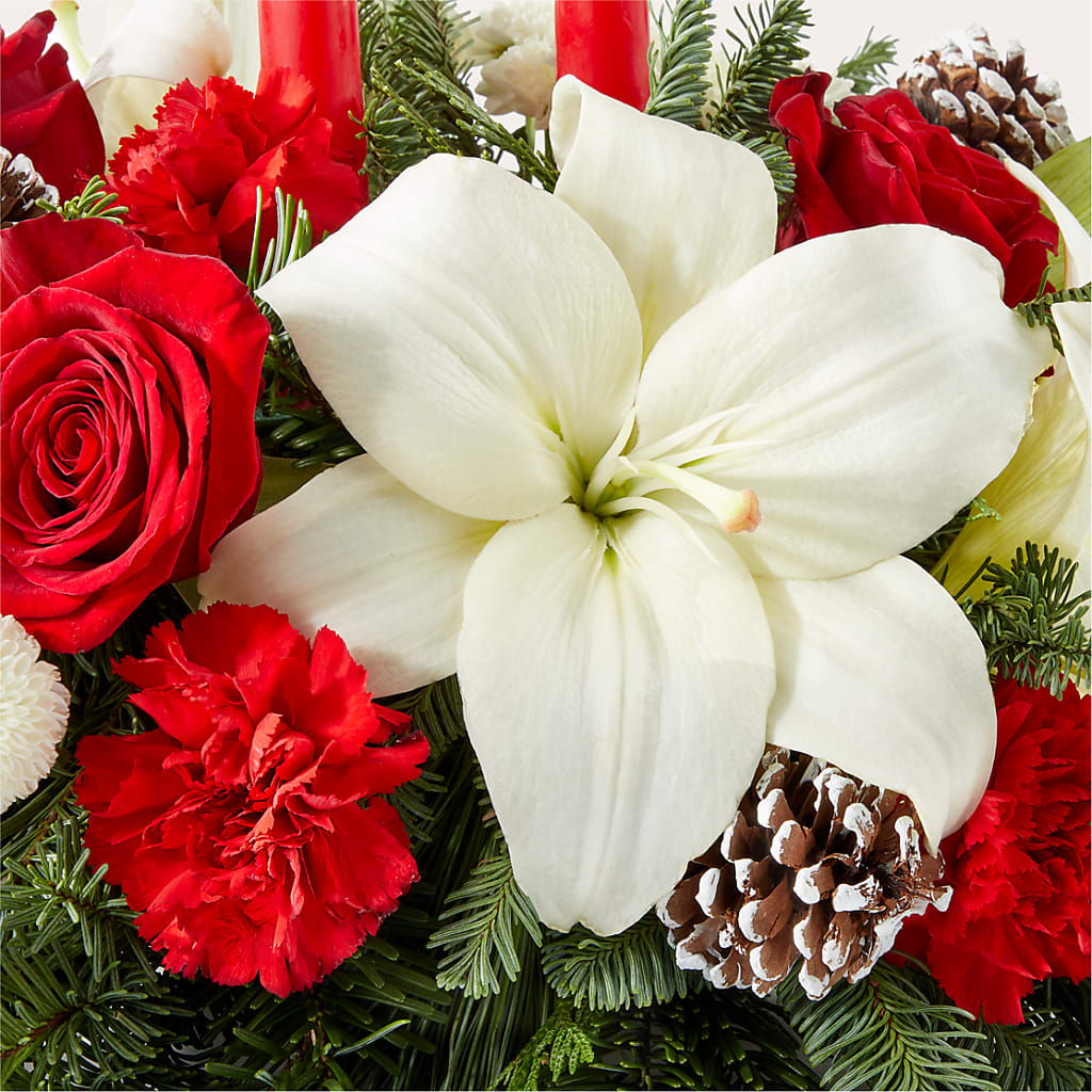 Seasonal Festivities Centerpiece –  Alum Rock Florist, San Jose CA