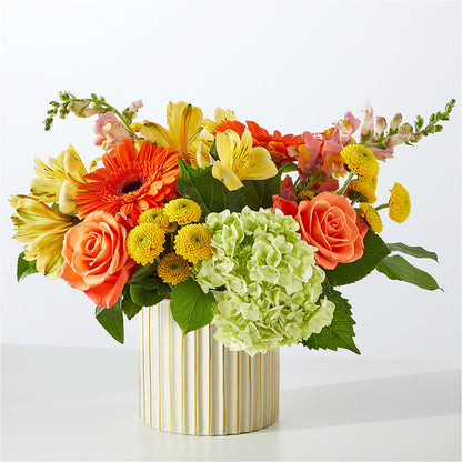 Autumn Sunshine Bouquet with Ivory Vase –  Alum Rock Florist, San Jose CA