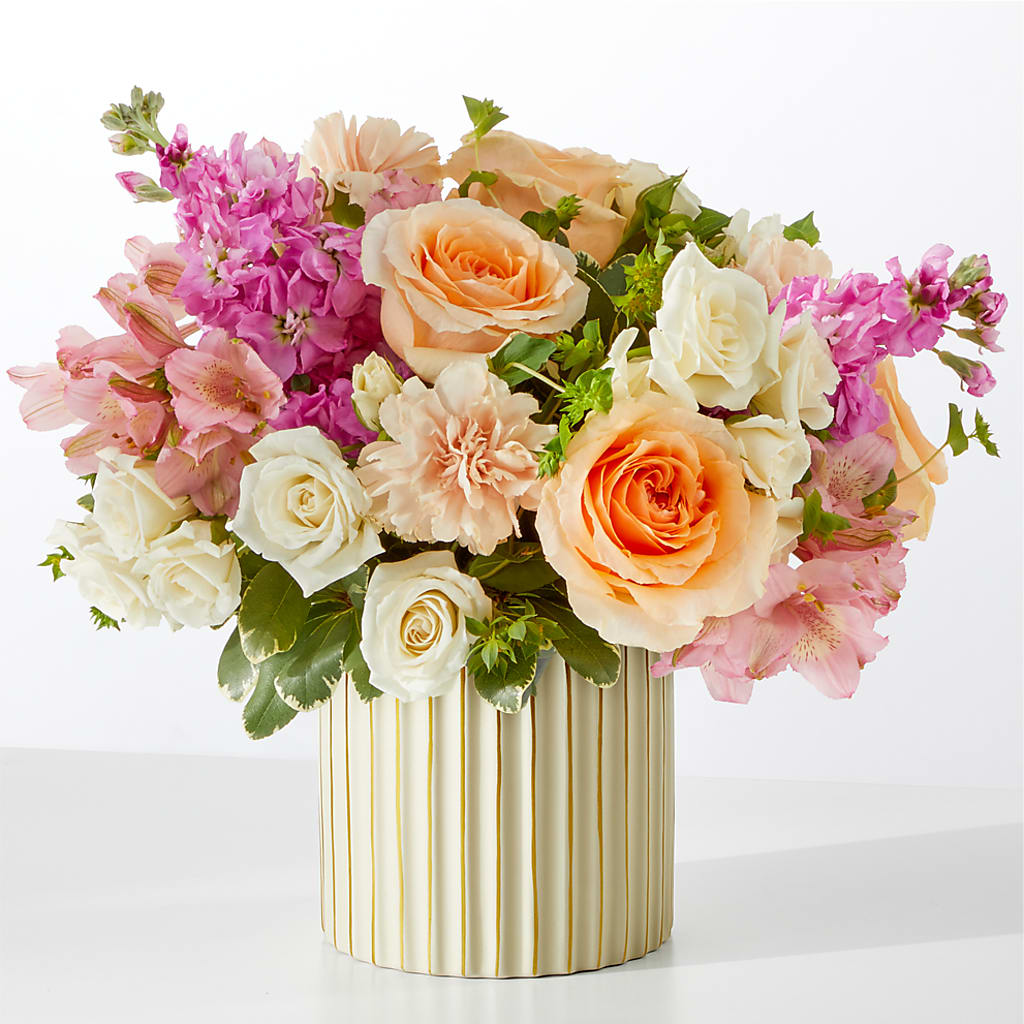 Paradise Bouquet with Ivory Vase –  Alum Rock Florist, San Jose CA