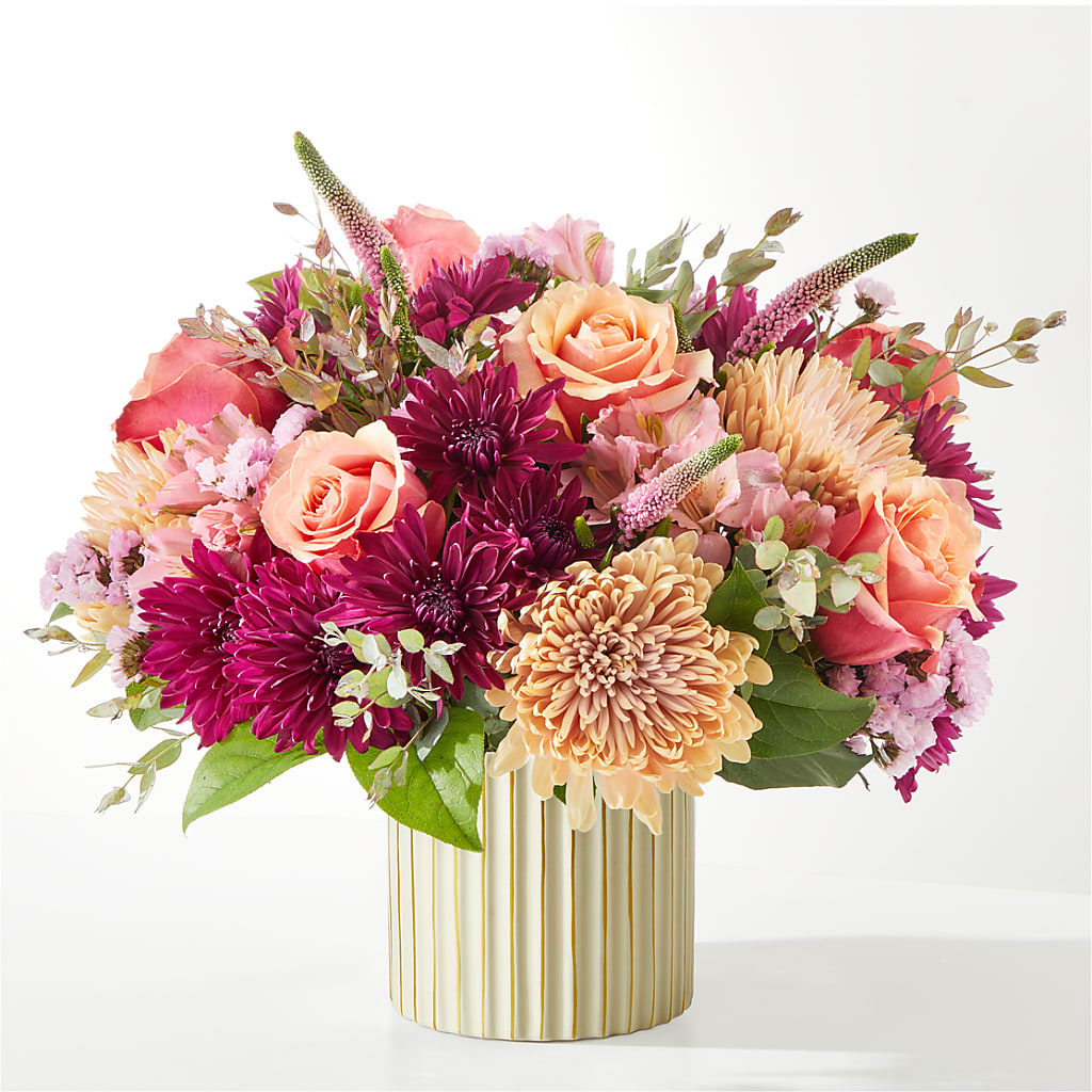 Berry Cobbler Bouquet with Ivory Vase –  Alum Rock Florist, San Jose CA