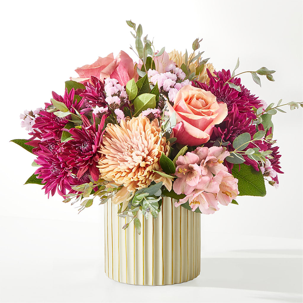 Berry Cobbler Bouquet with Ivory Vase –  Alum Rock Florist, San Jose CA