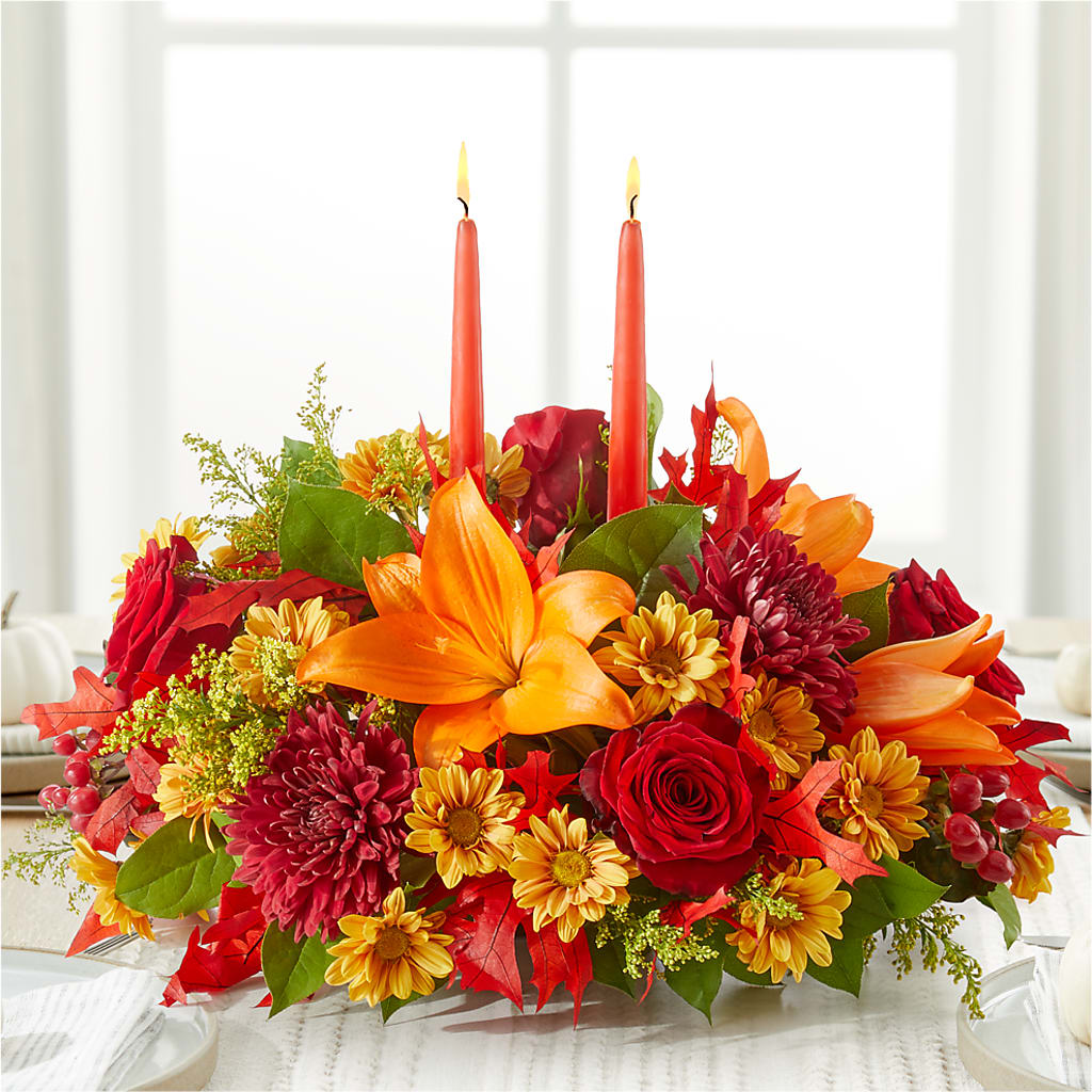 Autumn's Embrace Centerpiece –  Alum Rock Florist, San Jose CA
