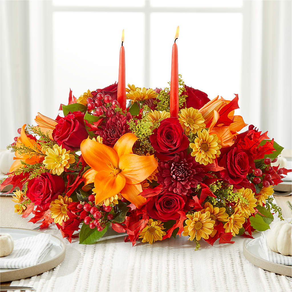 Autumn's Embrace Centerpiece –  Alum Rock Florist, San Jose CA