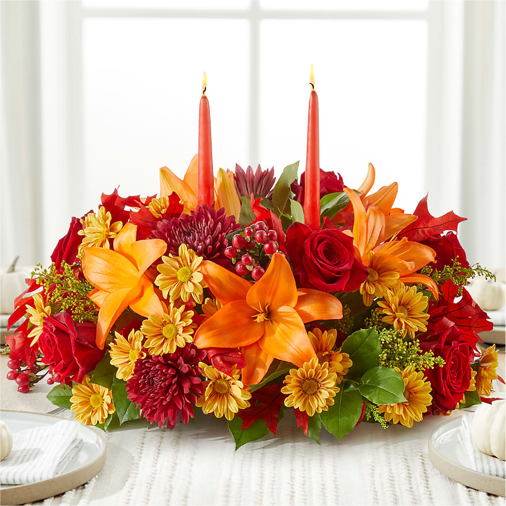 Autumn's Embrace Centerpiece –  Alum Rock Florist, San Jose CA