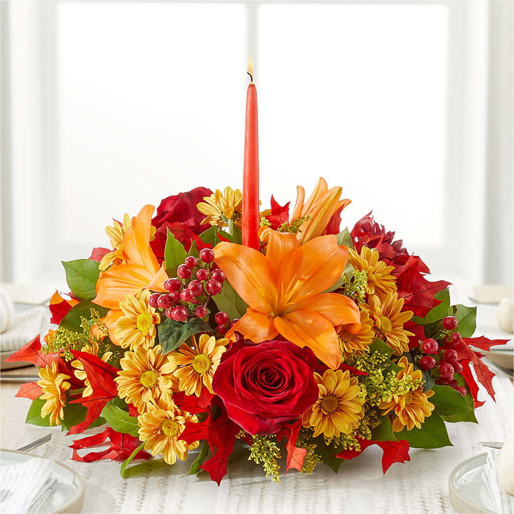 Autumn's Embrace Centerpiece –  Alum Rock Florist, San Jose CA