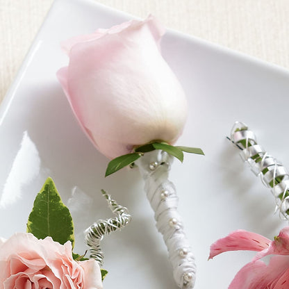 Pink Rose Boutonniere –  Alum Rock Florist, San Jose CA
