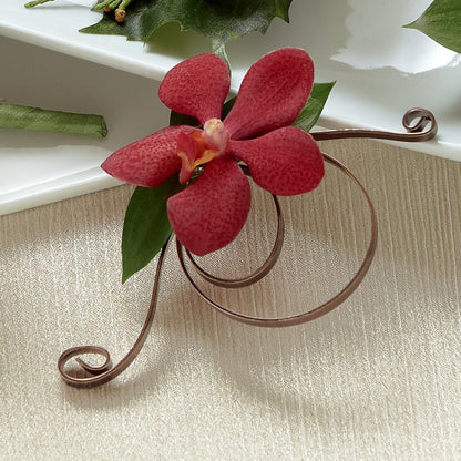 Red Mokara Boutonniere –  Alum Rock Florist, San Jose CA
